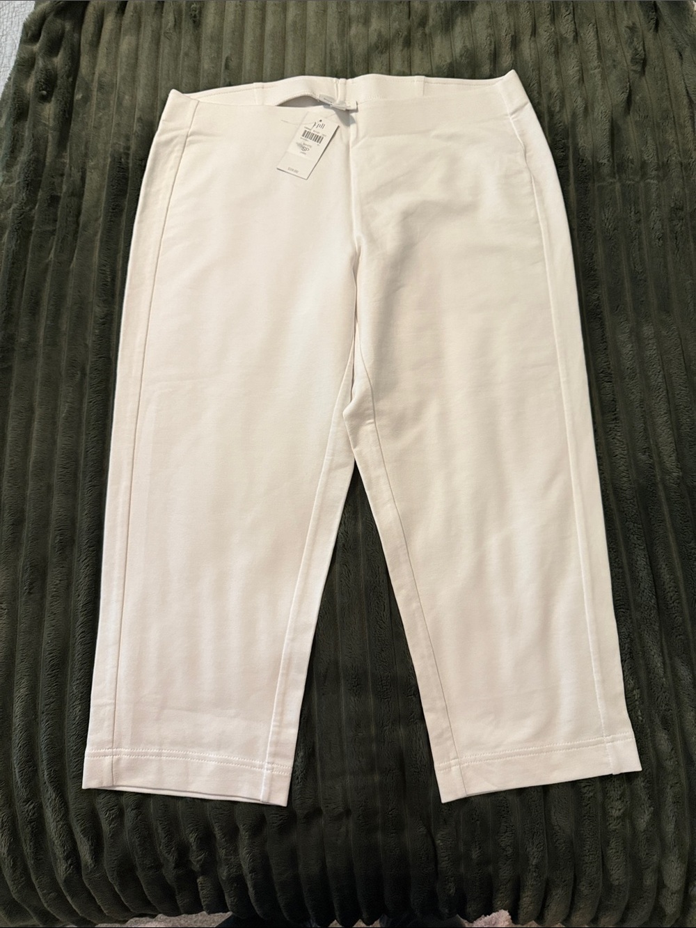 Pure J.Jill White Cropped Ponte Capri Pants